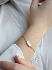 Baroque Pearl Bracelet, Gold Dipped Pearl (1B18)