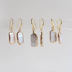 Artistic Pearl Earrings, Baroque Pearl Danglers