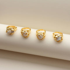 Baroque Pearl Statement Ring (1R06g)