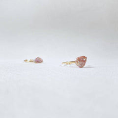 Rainbow Baroque Pearl Ring, Minimal Thin Ring (1R09c): Gold / Baroque White Pearl