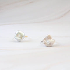 Baroque Pearl Ring, Authentic Freshwater Pearl Ring