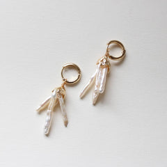 Statement Biwa Pearl Dangle Earrings (1C41)